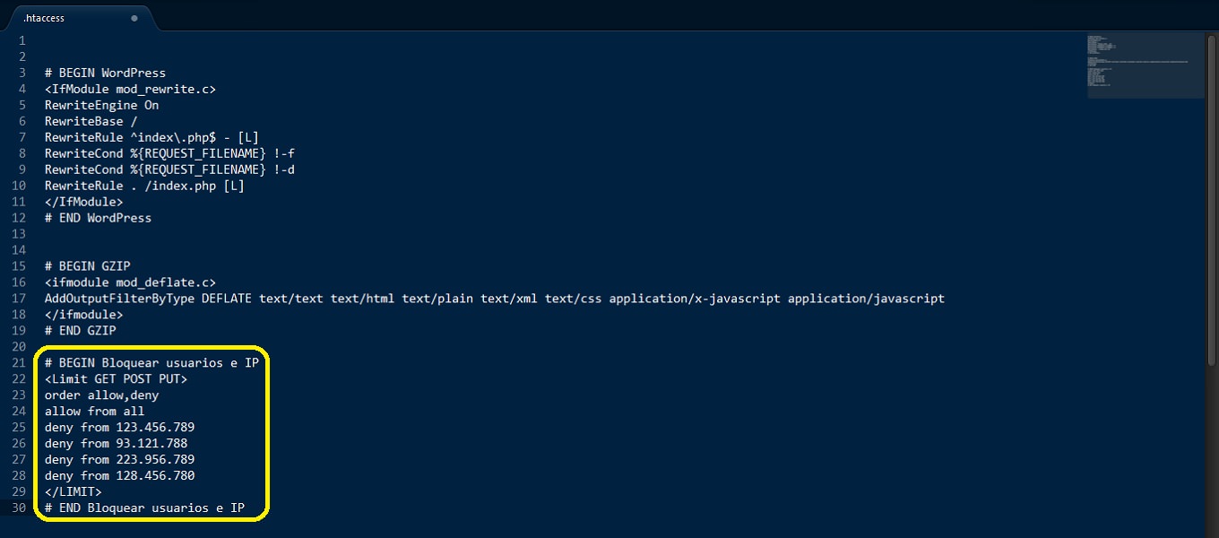Bloquear Usuarios y Bots no Deseados Desde .HTACCESS