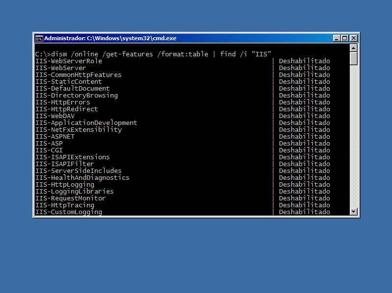 Construir un servidor web con IIS7.5 Server Core