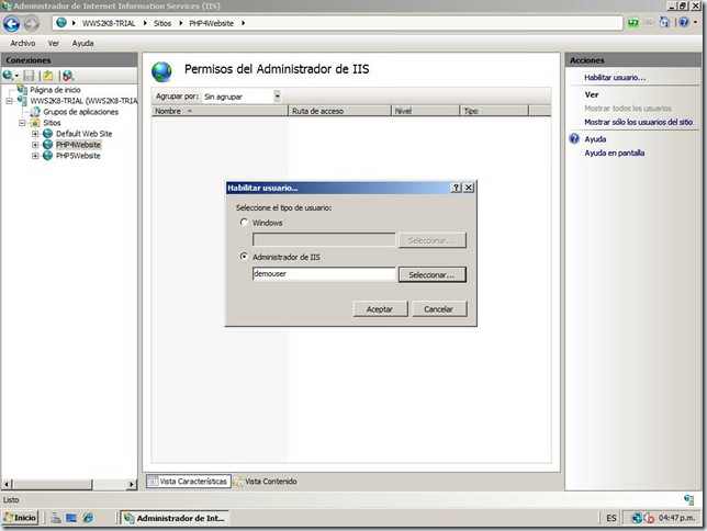 Tutorial Administrar IIS7 de forma remota